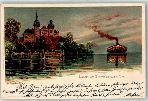 Leoni Schiff Beleuchtung sign. H. Deuchert
