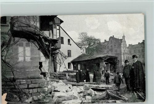 Nürnberg Eingerstürzte Häuser Kleinweidenmühle 1909, Ecke geschürft