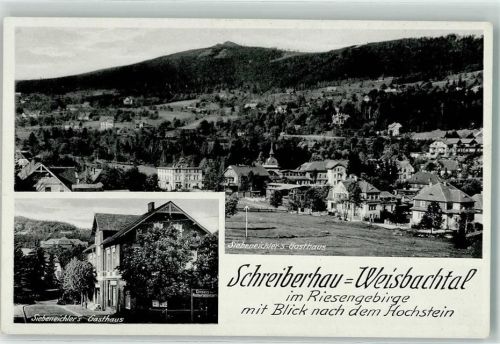 Schreiberhau SieBeneichlers Gasthaus mit Blick zum Hochstein