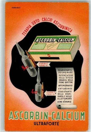 Milano 1952 Ascorbin-Calcium Chemische Fabrik Italfarmaco Milano AK