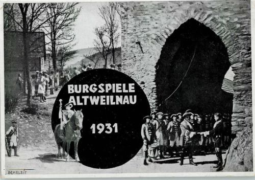 Altweilnau 1931 Aufführung des Schauspiels "Heimat" -1931 Burgspiele