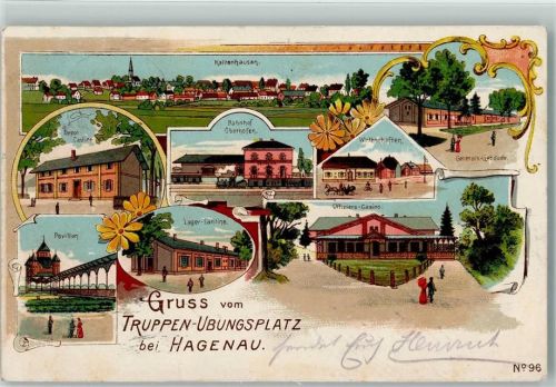 Haguenau 1912 Truppenübungsplatz Bahnhof Generals-Gebäude Pavillon