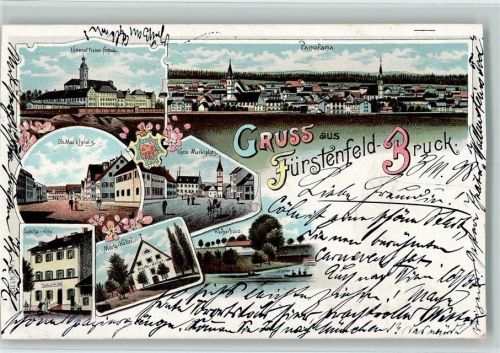 Fürstenfeldbruck 1898 Gruss aus - Litho, AK
