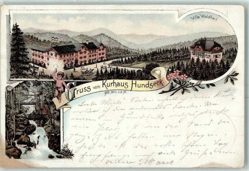 Hundsbach 1896 Villa Waldheil Kurhaus Hundseck
