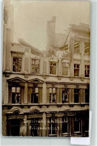 Friedrichshain 1919 Revolution Straßenkämpfe 1919 Zerstörtes Haus Palisanderstraße