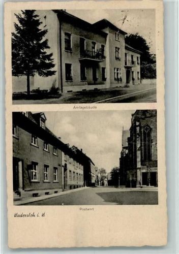 Wadersloh 1955 Amtsgebäude, Postamt AK
