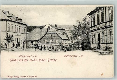 Klingenthal 1904 Sächs.-böhm. Grenze Klingenthal Markhausen