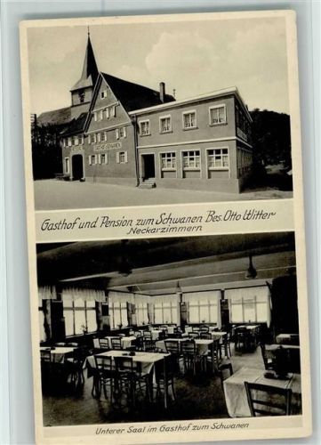 Neckarzimmern Gasthof Pension Zum Schwanen Innenaufnahme Unterer Saal