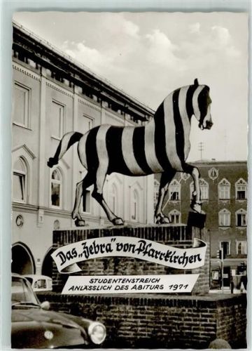 Pfarrkirchen Zebra Studentenstreich anlässlich des Abiturs 1971