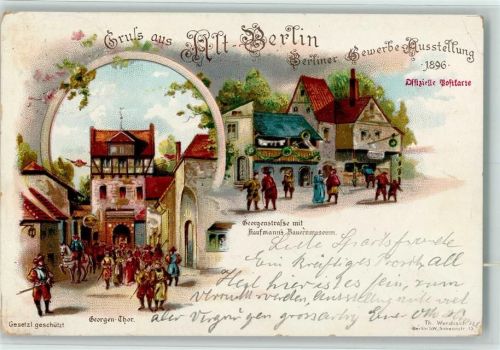 Berlin Mitte 1896 Alt Berlin - Lithp