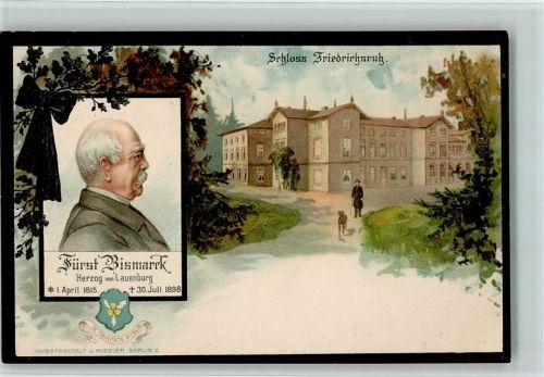 Friedrichsruh 1898 Trauerkarte - Schloss - sehr gute Erhaltung AK