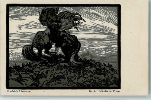 Friedrich Lissmann Nr. 4 , Islandische Ponys AK