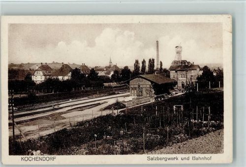 Bad Friedrichshall 1935 Kochendorf - Salzbergwerk und Bahnhof AK