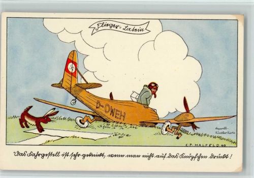 1940 Serie H III-9 Flieger Humor - Verlag Horn, sign Halfeld - Hakenkreuz WK II