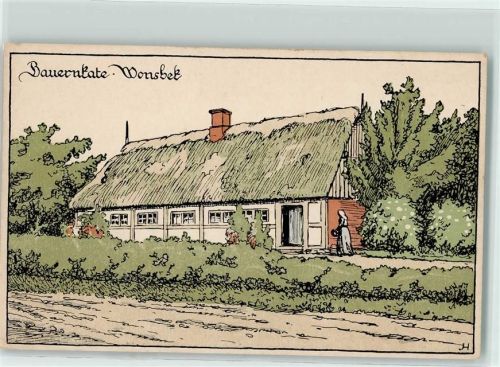 Hadersleben Bauernkate Wonsbek sign Landschaftsbilder aus Nordschleswig