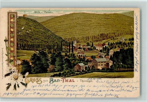 Thal 1900 Gruss aus - Litho, Rosenblatt Kunstanstalt AK