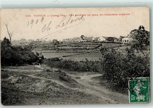 Tonkin 1909 Quang-Yen Vue generale du camp de l'infanterie coloniale