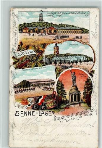 Sennelager Truppenübungsplatz Senne-Lager Mannschafts-Baracke Wasserturm Kavallerie-Baracke aus Holz Hermannsdenkmal