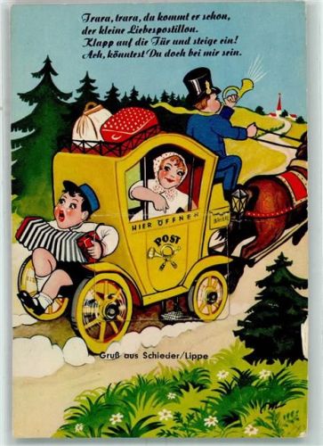 Schieder Postkutsche AK