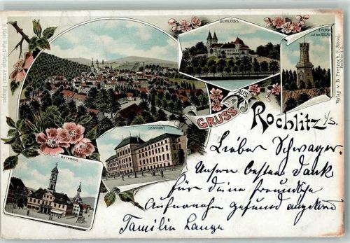 Rochlitz 1896 Rathaus Seminar Schloss