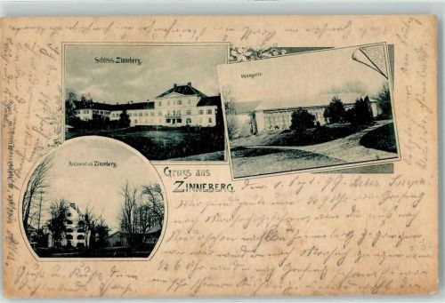 Zinneberg 1899 Schloß Zinneberg Gasthaus Zinneberg Orangerie