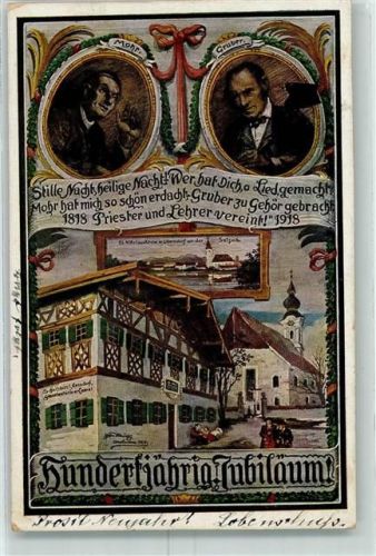 1918 100jähriges Jubiläum "Stille Nacht, heilige Nacht" Mohr und Gruber