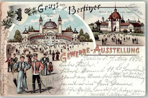 Treptow 1896 Gruss aus Ausstellungs-Palast