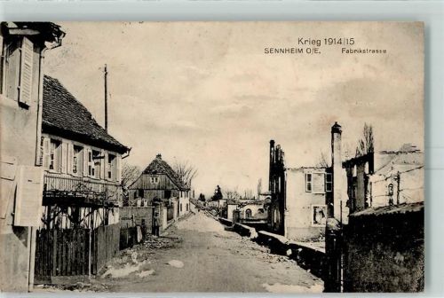 Cernay Fabrikstraße Trümmer Krieg 1914/15
