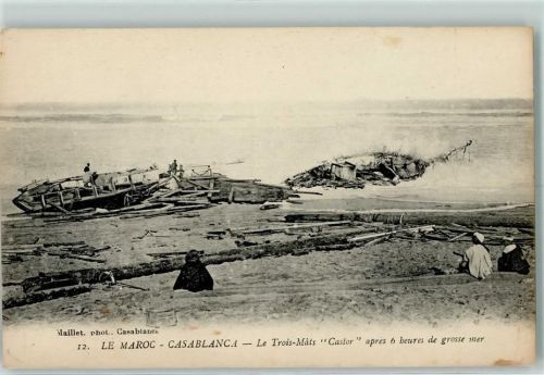 Casablanca Le Trois-Mats Castor apres 6 heures de grosse mer