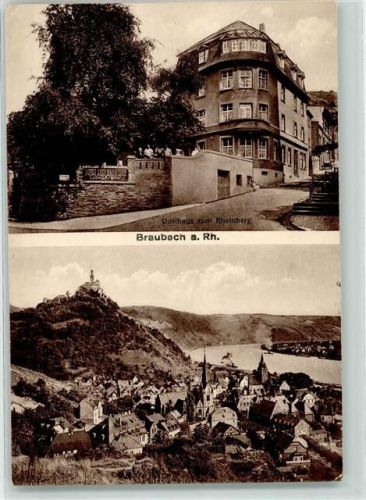 Braubach Gasthaus zum Rheinberg Pension Kirche Turm Burg