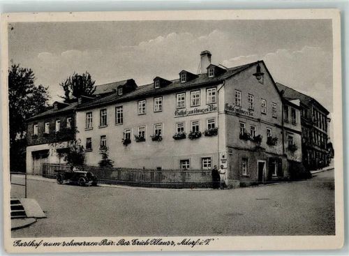 1 O9930 Adorf , Vogtl - Gasthaus zum schwarzen Bär Oldtimer