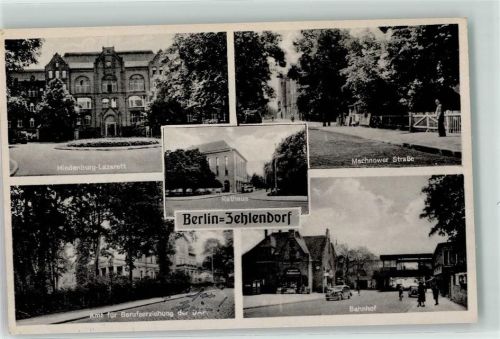 Zehlendorf Rathaus Hindenburg Lazarett Machnower Straße Amt für Berufserziehung der DAF Bahnhof Oldtimer WK II