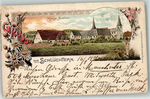 Schlüchtern 1901 Königl. Seminar Lithographie