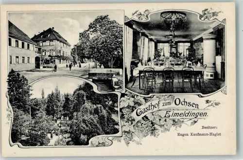 Eimeldingen Gasthaus Zum Ochsen Eugen Kaufmann-Hagist
