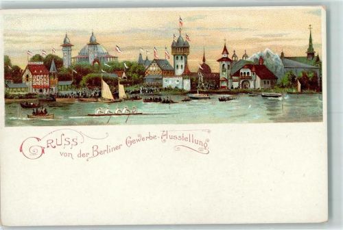 W1000 Berlin Mitte Berliner Gewerbe-Ausstellung Gewerbeausstellung Lithographie