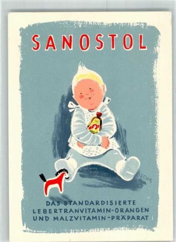 Hamburg 1954 Sanostol Lebertran sign. Schr. Chemische Fabrik Promonta