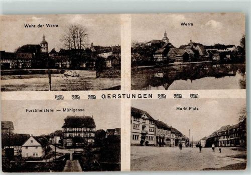 Gerstungen Wehr der Werra Forstmeisterei Mühlgasse Marktplatz