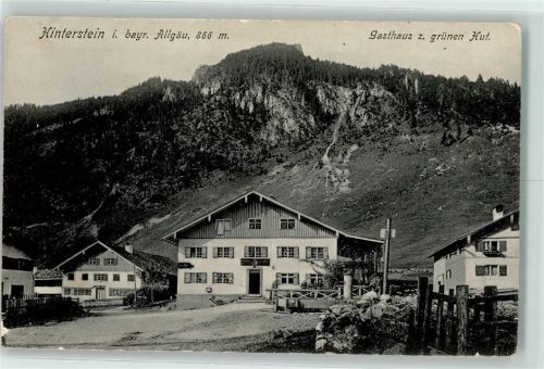 Hinterstein Gasthaus zum grünen Hut Hüttenstempel