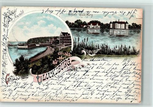 Glücksburg 1896 Schloss Strandhotel Badeanstalt