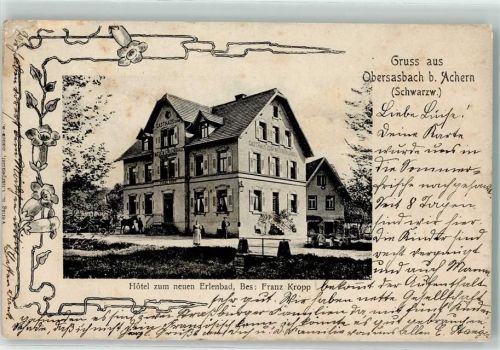 Obersasbach 1905 Hotel zum neuen Erlenbad