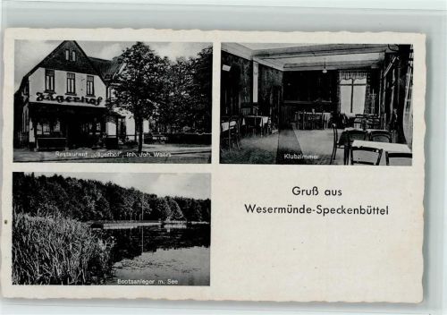 Speckenbüttel Gasthaus Jägerhof Klubzimmer Bootsanleger mit See
