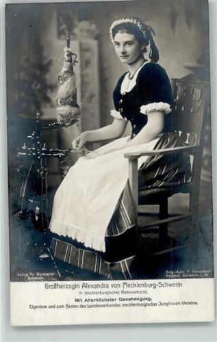 Mecklenburg-Schwerin Großherzogin Alexandra in Nationaltracht