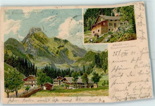 Oberaudorf 1901 Beschreibung aufgeklebt Brünnsteinhaus