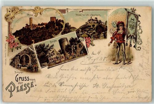 Eddigehausen 1898 Burg Plesse Burgtor Burghof Burgfried Edelmann