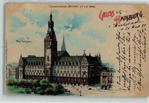 Hamburg 1898 Gruss aus Rathaus Verlag Röpke Nr. 518 AK