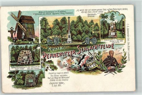 Dennewitz Dennewitzer Schlachtfelde General von Bülow Denkmäler Kanonen Windmühle mit Grabdenkmal