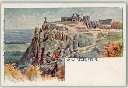 Blankenburg 1898 Harz: Burg Regenstein sign. Kretschmar Verlag Schwenke Serie 3 Nr. 2 AK