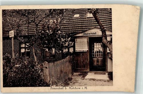 17213 O2063 Malchow , Meckl - Gasthaus Schankwirtschaft Hannemannsruh Petersdorf