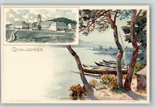 Schluchsee Velten Künstlerkarte 64 AK Top Erhaltung
