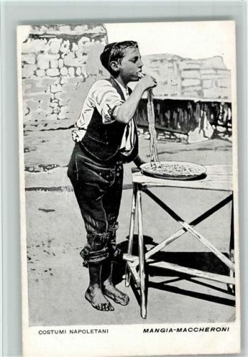 1900 Volkstypen - Mangia-Maccheroni, gute Erhaltung AK
